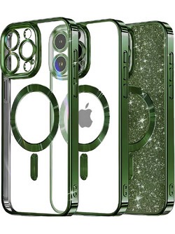 Techsuit Luxury Glitter MagSafe Θήκη Back Cover Deep Green (iPhone 13 Pro Max)