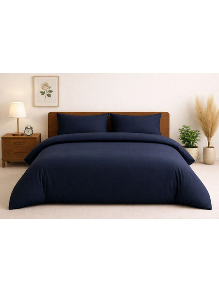 Σετ Κουβερλί Υπέρδιπλο 220x240 Cosmin Glossier Dark Blue
