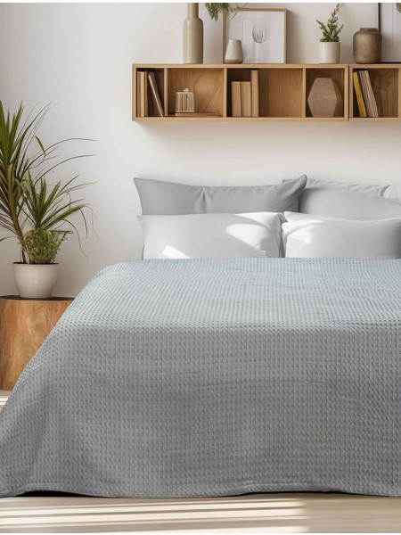 Κουβέρτα Πικέ PIKONA GREY MADI 170 x 240 εκ