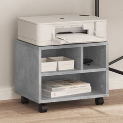 vidaXL Βάση Εκτυπωτή με Ρόδες Γκρι Σκυρ. 41x32x34,5 εκ