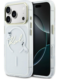 Karl Lagerfeld Iml Choupettes Karl Script Logo Magsafe Back Cover Θήκη για Iphone 17 Pro Max - Διάφανo