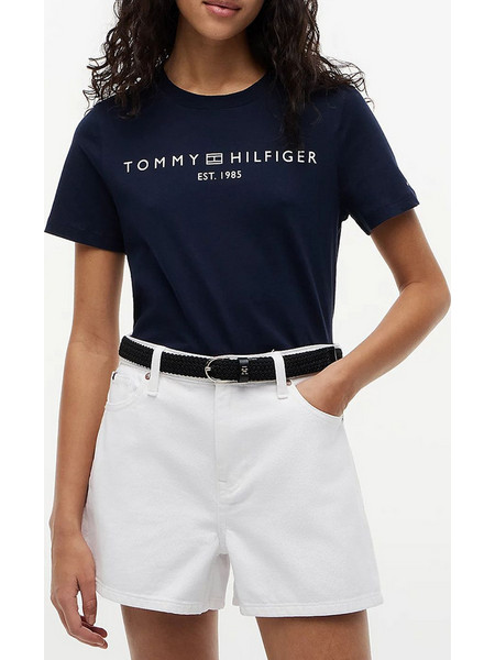 TOMMY HILFIGER REG CORP LOGO C-NK SS WW0WW40276-C1G DarkBlue