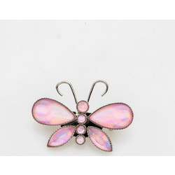 Aurora Crystal Butterfly Brooch-Ροζ Ροζ Novita