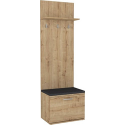 Έπιπλο εισόδου Track Megapap χρώμα sapphire oak 60x38,2x190εκ