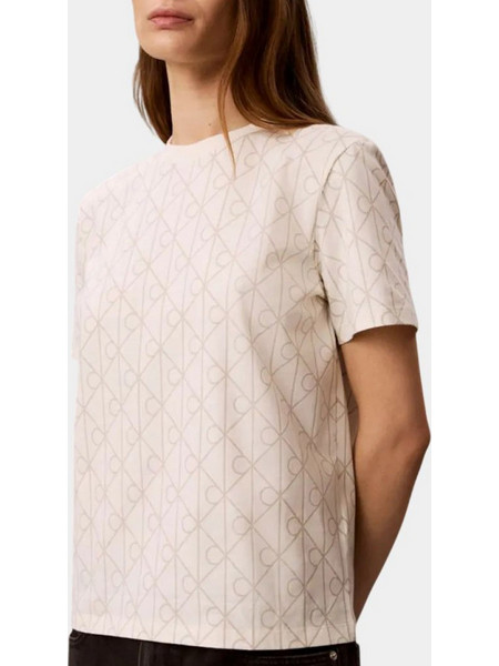 CALVIN KLEIN JEANS SS CLASSIC SEASONAL AOP TEE LV047G811G-YAS Cream