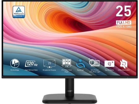 MSI PRO MP251L E2 IPS Monitor 24.5" 1920x1080 FHD 120Hz 4ms