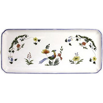 Πιατέλα Ορθογώνια Oiseaux de Paradis Faience Gien (38x14.5 cm)