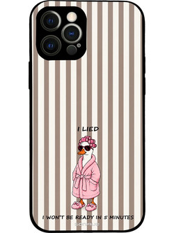 Sonique Stripe Stories Series Θήκη με Σχέδιο «Pro I Lied» (iPhone 12 Pro)