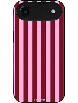 Sonique Stripe Stories Series Θήκη Ρίγες Ροζ - Κόκκινο (iPhone 17 Air)