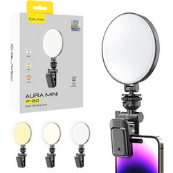 Φωτιστικό Selfie LED Ring Lamp Blavec P-60 Aura Light LED 9.5cm Μαύρο