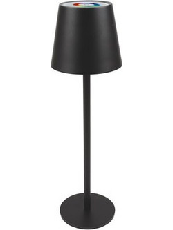 POWERTECH LED επιτραπέζιο φωτιστικό HLL-0195, RGB, ρυθμιζόμενο, επαναφορτιζόμενο, μαύρο