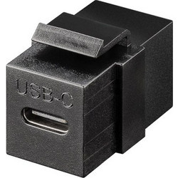 GOOBAY keystone module USB-C 3.2 Gen 2 61261, θηλυκό σε θηλυκό, μαύρο