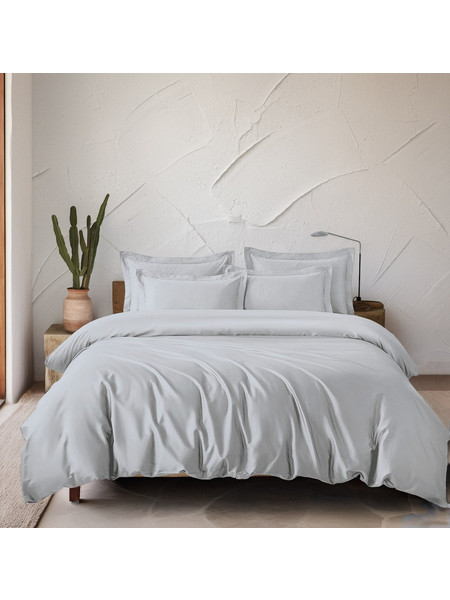 Σετ Πάπλωμα 235x250 Υπέρδιπλο Tencel Rythmos Glacier- Ασημί
