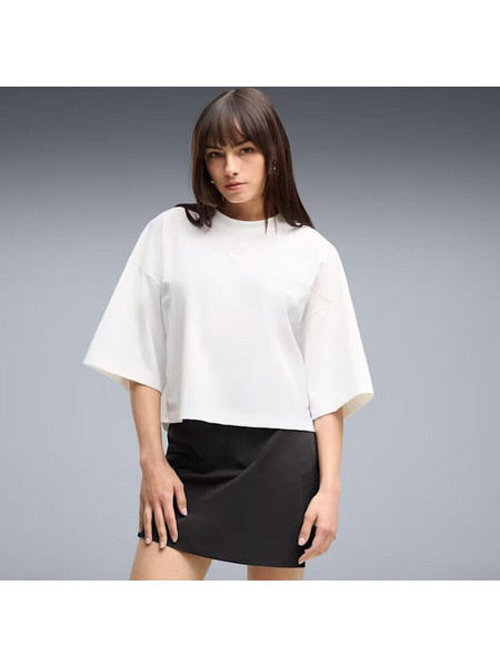 Puma PUMATECH SENSE Oversized Tee Γυναικείο - White (636657-02)
