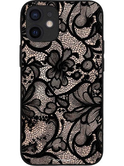 Sonique Diva Series Back Cover Black Lace (iPhone 12 mini)