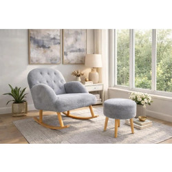 Stewe Home Πολυθρόνα Γκρι 60x65x60
