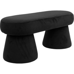 ΤΑΜΠΟΥΡΕ ΥΦΑΣΜΑΤΙΝΟ ΜΑΥΡΟ MDF 98x37x40cm