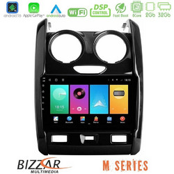 Bizzar M Series Android16 Dacia Duster 2014-2018 Ηχοσύστημα Αυτοκινήτου με Οθόνη Αφής 9" & GPS