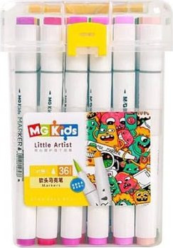 ΜΑΡΚΑΔΟΡΟΙ ΜΕ ΔΙΠΛΗ ΜΥΤΗ ΠΙΝΕΛΟΥ M&G KIDS 36 ΧΡΩΜΑΤΑ APMV8034