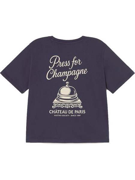 Kaotiko Chanpagne Women's T-shirt Navy AT012-01-M002