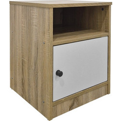 Κομοδίνο Lenea pakoworld sonoma-λευκό 40x40x50εκ κωδ. 0060-383-000135
