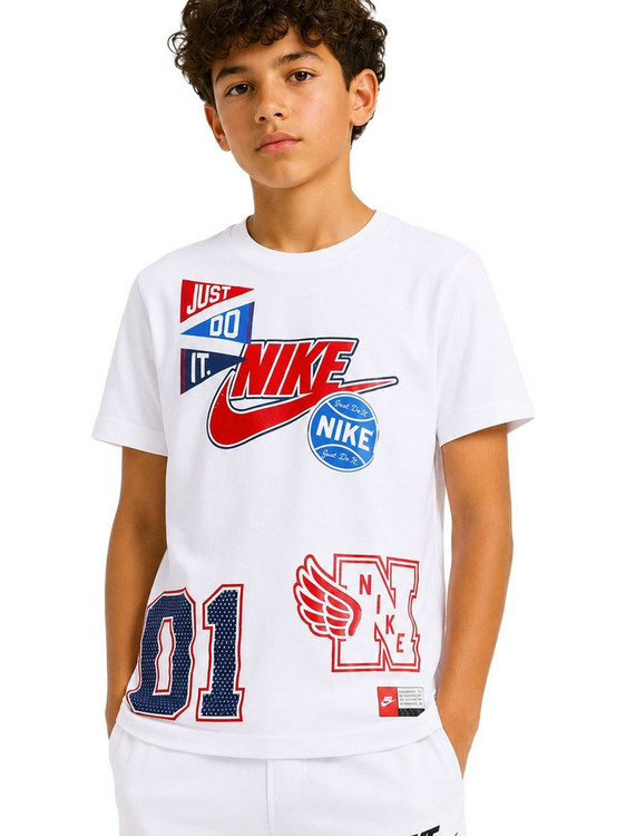 Nike Multisport SS TEE Παιδικό Λευκό 86P293-001