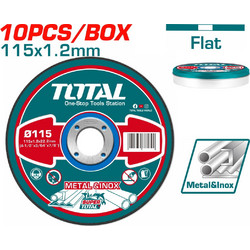 Total TAC2211155 Δίσκος Κοπής Ιnox - Μετάλλου 115 Χ 1.2mm Σε Μεταλλικό Κουτάκι