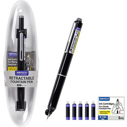 WRITECH ΠΕΝΑ ΚΟΥΜΠΙ ΜΕ ΑΜΠΟΥΛΑ ΜΠΛΕ ΜΕΛΑΝΙ BLISTER 2 ΤΕΜ FINE CLICTEK ΜΑΥΡΗ