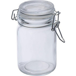 Δοχείο γυάλινο με αεροστεγές κλείσιμο 200 ml. Υ11,5xO9εκ