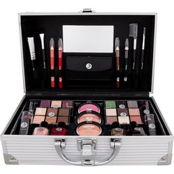 2K Fabulous Beauty Train Case Silver Make up Palette 66.9gr