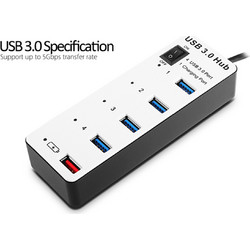 BYL-3011 USB Hub 3.0 USB-A με 5 Θύρες USB-A