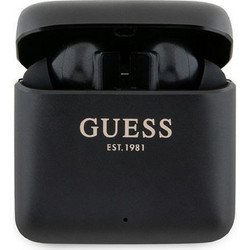 Guess Printed Logo Ακουστικά Bluetooth In Ear Black