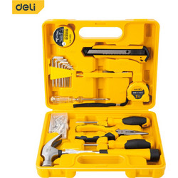 DELI HOUSEHOLD TOOL SET 18PCS YELLOW