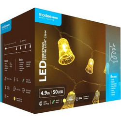 Modee Lighting 50 Χριστουγεννιάτικα Λαμπάκια LED Θερμά Λευκά 5m