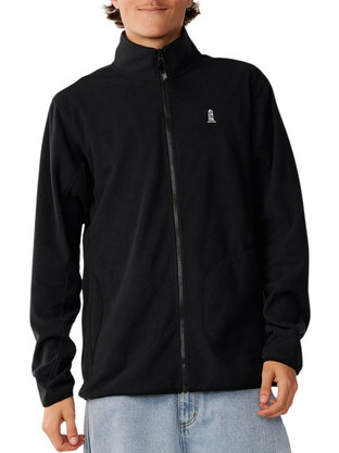 Rip Curl S-Series Zip Crew Ανδρική Ζακέτα Fleece με Φερμουάρ Μαύρη