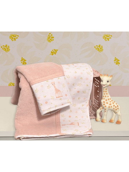 SOPHIE LA GIRAFE Σετ πετσέτες 2 τεμ 100% βαμβάκι 450 γρμ/τμ 30x50 & 70x120 Design 502