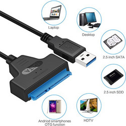 Καλώδιο SATA σε USB 3.0 / 2.0 Έως 6 Gbps για εξωτερικό σκληρό δίσκο 2,5 ιντσών, σκληρό δίσκο SSD, προσαρμογέα SATA 3 22 ακίδων, καλώδιο USB 3.0 σε Sata III - OEM
