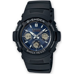 Casio Ανδρικό Ρολόι Χρονογράφος με Μαύρο Καουτσούκ Λουράκι AWG-M100SB-2AER