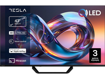 Tesla Q43E665BUV Smart Τηλεόραση 43" 4K UHD QLED HDR (2026)