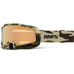 100% Hiper Μάσκα Σκι & Snowboard Ενηλίκων Μαύρο Γκρι με Φακό Καθρέπτη Πορτοκαλί