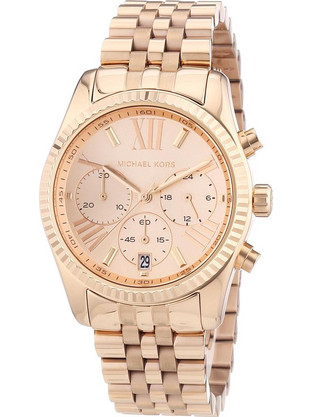 Michael Kors Lexington Γυναικείο Ρολόι Χρονογράφος με Ροζ Χρυσό Μεταλλικό Μπρασελέ MK5569