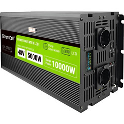 Inverter Green Cell LCD 48 V 5000W/10000W converter with display - pure sine 10 kVA Black