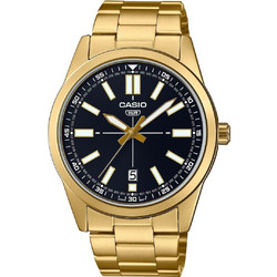 Casio Ανδρικό Ρολόι με Χρυσό Μεταλλικό Μπρασελέ MTP-VD02G-1EUDF