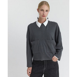 NAMASTE ΜΠΛΟΥΖΑ 82%ΠΕΣ-18%ΒΑΜ MILANI - WW0726037 - ΓΥΝΑΙΚΕΙΟ - GREY