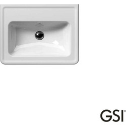 GSI Κρεμαστός Νιπτήρας Μπάνιου Πορσελάνης 60x46cm Λευκός 8731-300