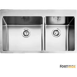 Fortinox Squadro 29285 Υποκαθήμενος Νεροχύτης Inox Ματ 86x50.5cm
