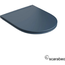 Scarabeo Moon Καπάκι Λεκάνης D-Shape Πλαστικό Slim Soft Close Μπλε 502-5535BS-600