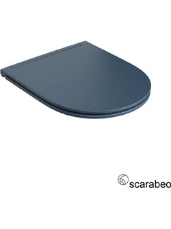 Scarabeo Moon Καπάκι Λεκάνης D-Shape Πλαστικό Slim Soft Close Μπλε 502-5535BS-600