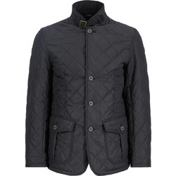 Barbour Quilted Lutz Ανδρικό Μπουφάν Χειμωνιάτικο Παρκά Μαύρο MQU0508BK11