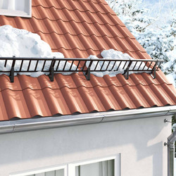 vidaXL Φρουρός χιονιού οροφής Μαύρο 300 x 29,5 x 34,5 cm Ατσάλι